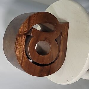 3/$30 Wood Desktop @ AT symbol dark stain accent decor office